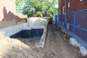 photo of backfill of foundation