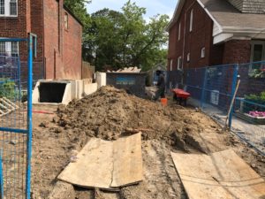 photo of backfill work for foundation walls