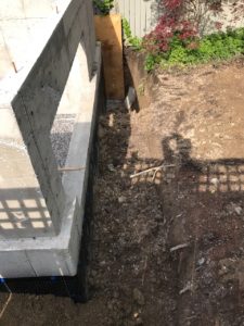 photo of backfill of foundation