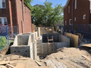 photo of foundation walls after the forms were removed