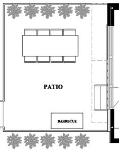 zoom-in of patio from main floor plan