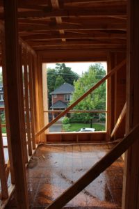 photo of framing second floor - view to the street