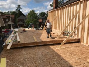 photo of framing on main floor