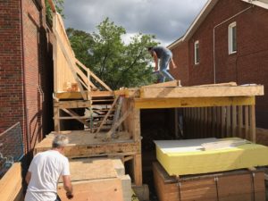 photo of framing of main floor