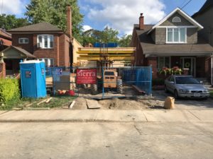 photo of site and framing work